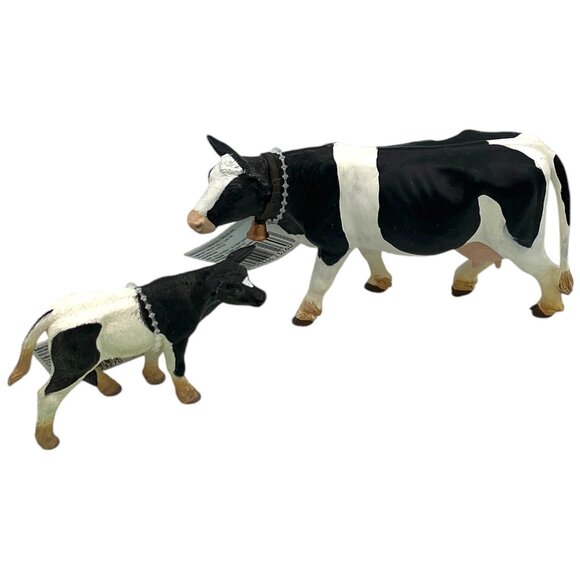 Safari Ltd Holstein Cow and Calf Figurines Barnyard Dairy New Old Stock Lot of 2 - Picture 3 of 11